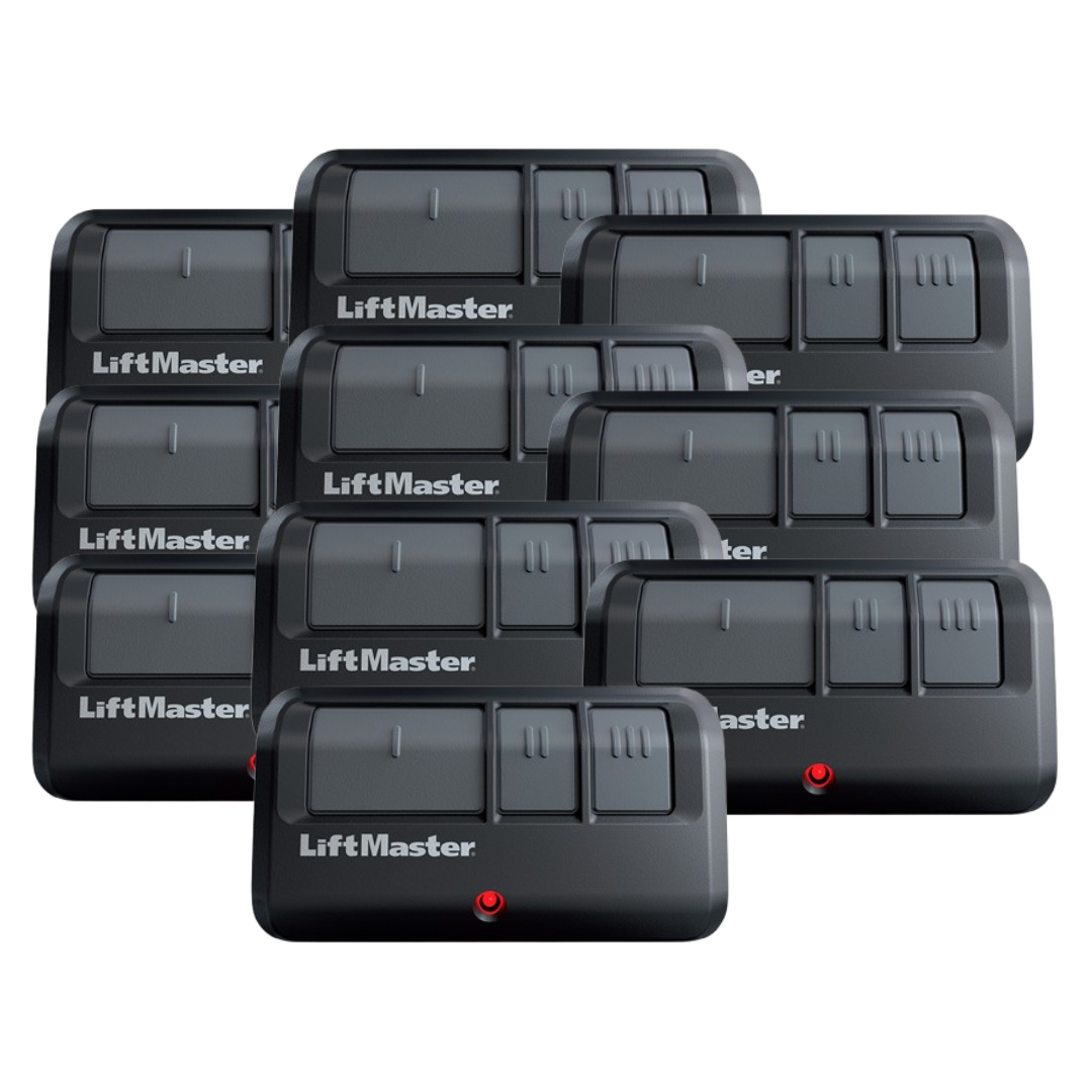 Paquete de 10 Controles ORIGINALES Universales para Portón Automático - Multifrecuencia Compatible con Liftmaster, Chamberlain y Merik